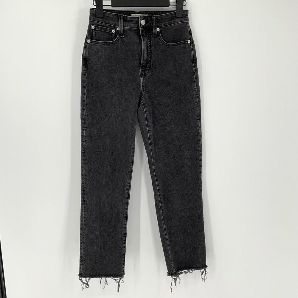 Madewell Curvy Perfect Vintage Straight Jeans Lunar Wash Black‎ NFI55 Women 25